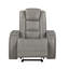 Fauteuil inclinable électrique oscillant en cuir gris Paylor-1207886743-1207886729