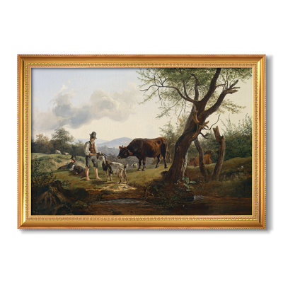 Berger avec Billy Goat, v. 1830 - Frederic Gauermann - Toile encadrée sur mesure