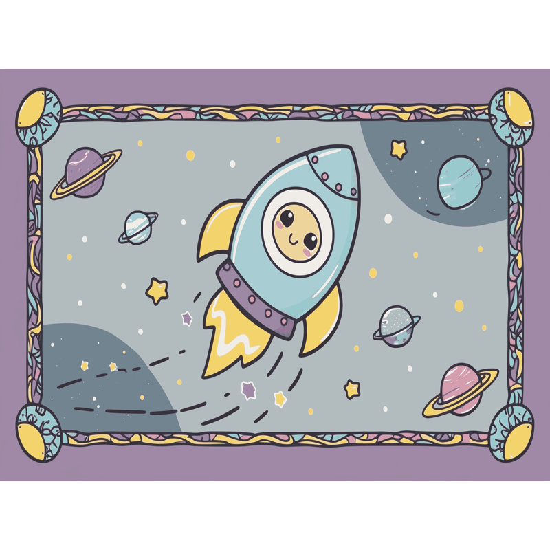 Tapis pour enfant Zoomie, Rectangle de 5 pi x 8 pi