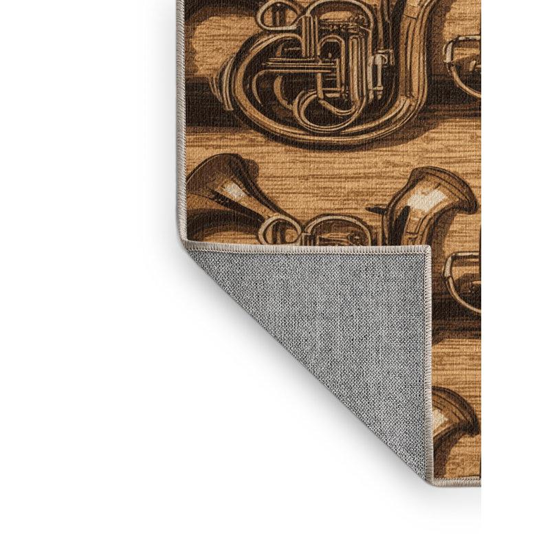  Tapis lavable Tuba Music, Carré 7 pi