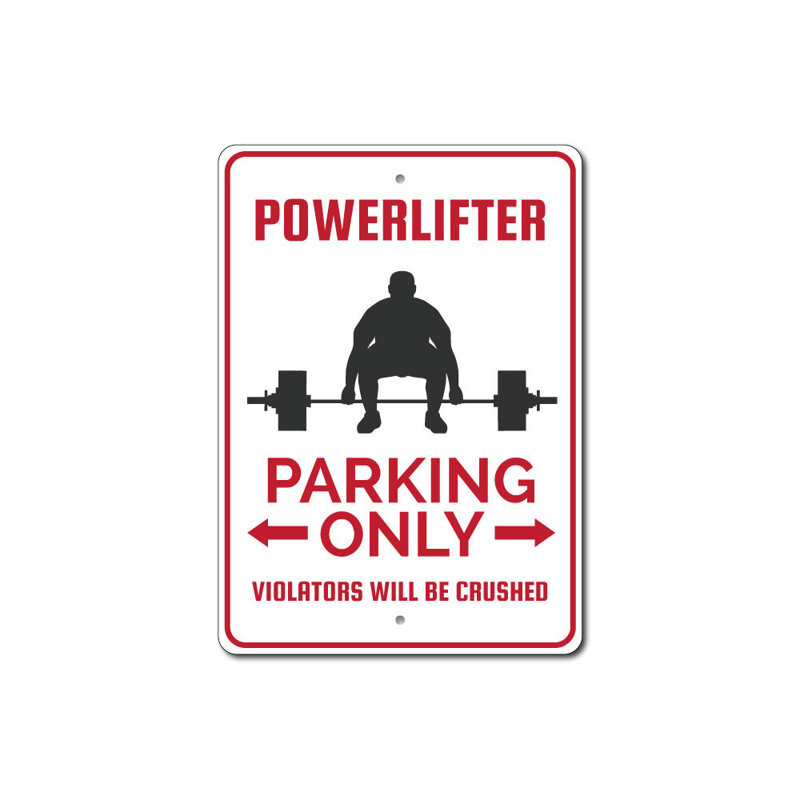 Plaque en aluminium Powerlifter, H 12 po x l 18 po x P 0,06 po