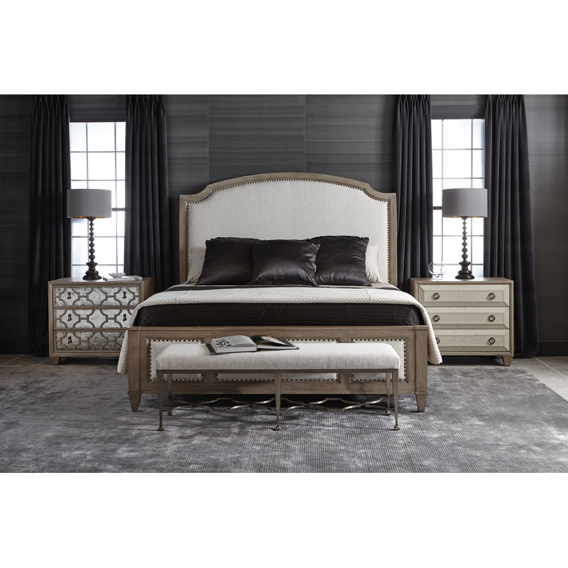 Beige Oak and Ash Transitional 3-Drawer Nightstand