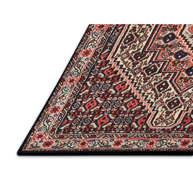 Tapis oriental rouge / bleu, Rectangle 5 pi x 7 pi