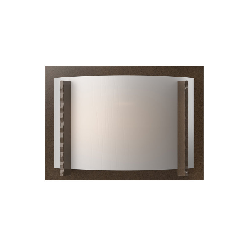 Vertical Bars Forged Flush Mounted Sconce, Bronze