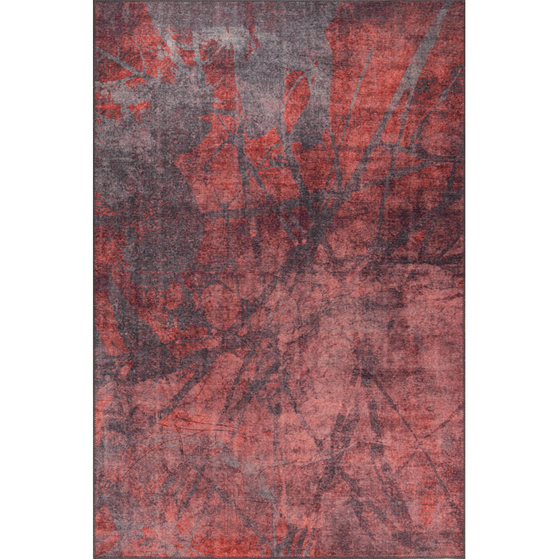 Tapis décoratif rayé gris bourgogne, Rectangle 9 pi 11 po x 13 pi 2 po