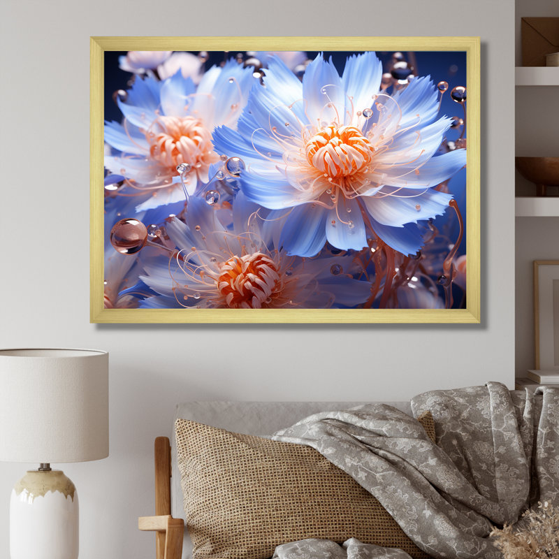 Impression sur toile Dreamy Mauve, H 30 po x l 40 po x P 1,5 po, Cadre doré simple