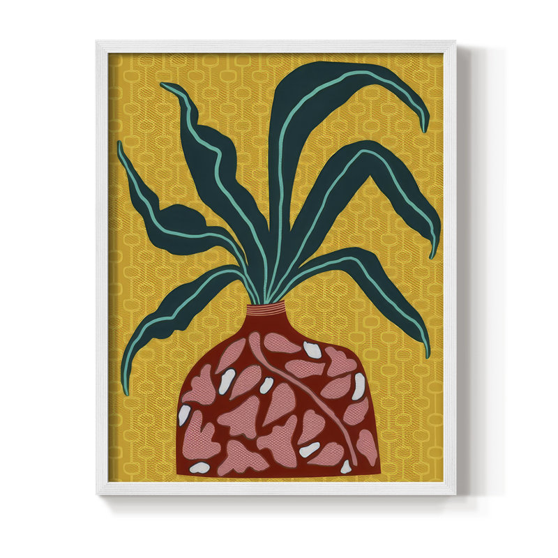 Snappy Botanical III Framed Print - Solid Wood, 21" H x 17" W, White