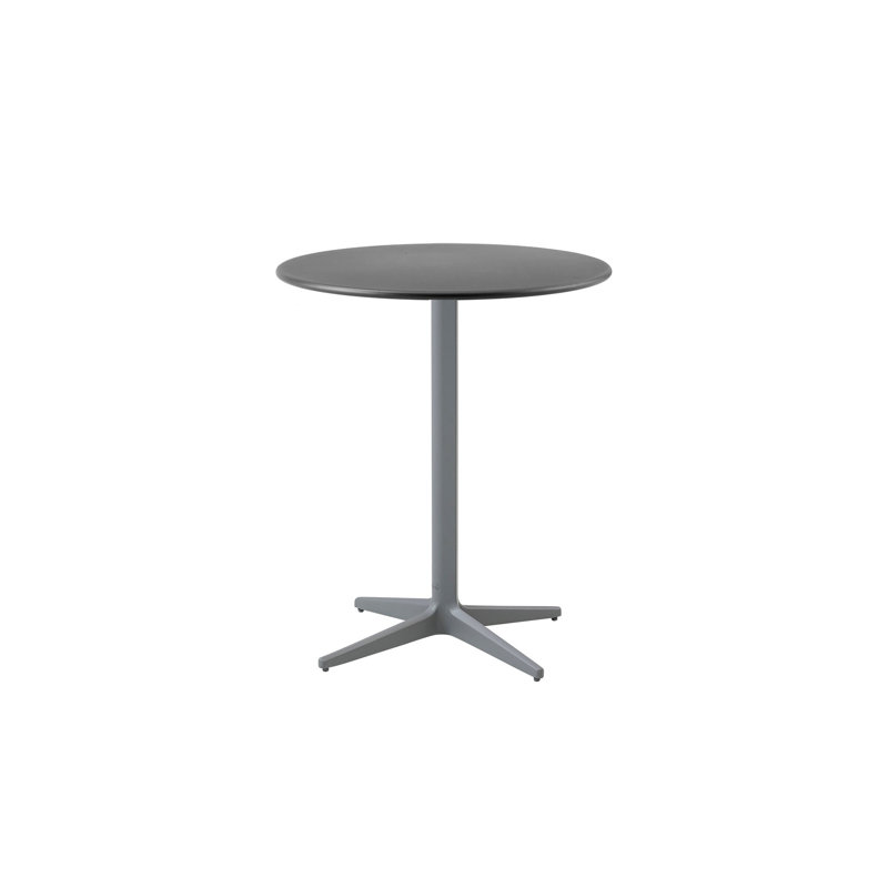 Drop Outdoor Round Coffee Table, Lava Gray, Lava Gray, 23.7" W x 23.7" L x 29.4" H