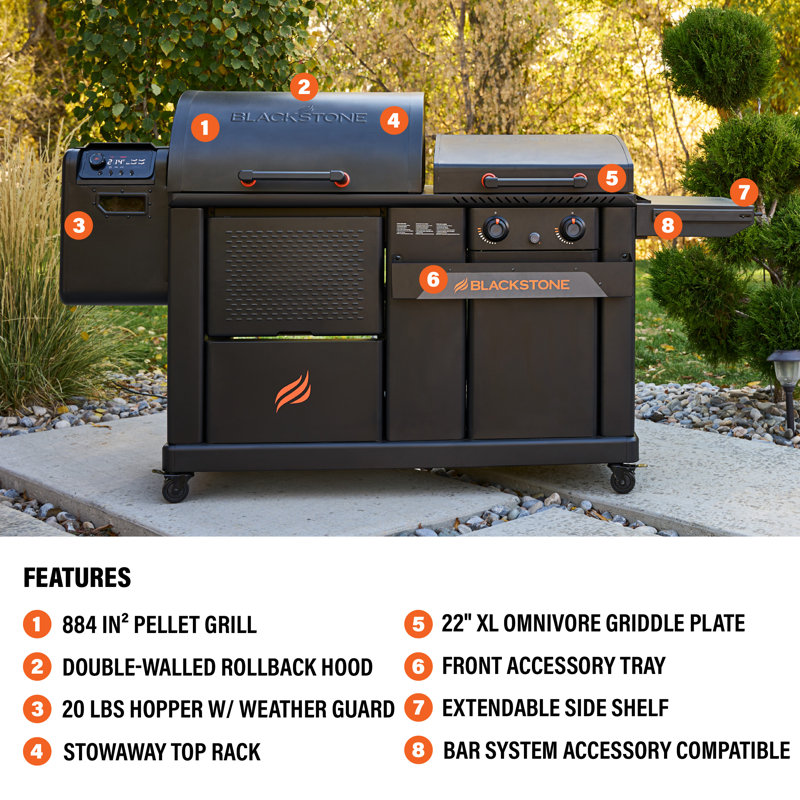 22" Xl Griddle Pellet Grill Combo
