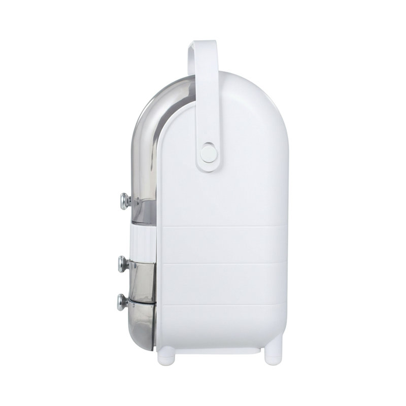 Plastic Makeup Organiser, White/Grey