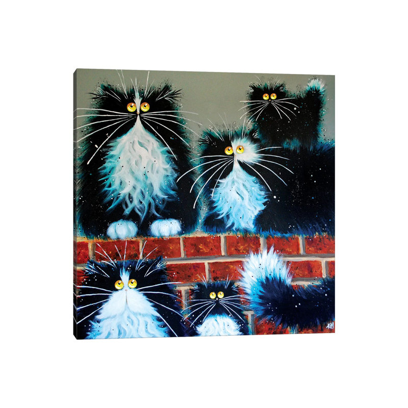 Wall For Cats by Kim Haskins - Wrapped Canvas Print, 30.48 cm H x 30.48 cm W