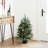 36" H Pre-Lit PVC and PE Potted Artificial Christmas Tree