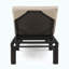 FAUTEUIL PUERTA KD CHAISE, CADRE BRUN FONCÉ AVEC COUSSIN BEIGE