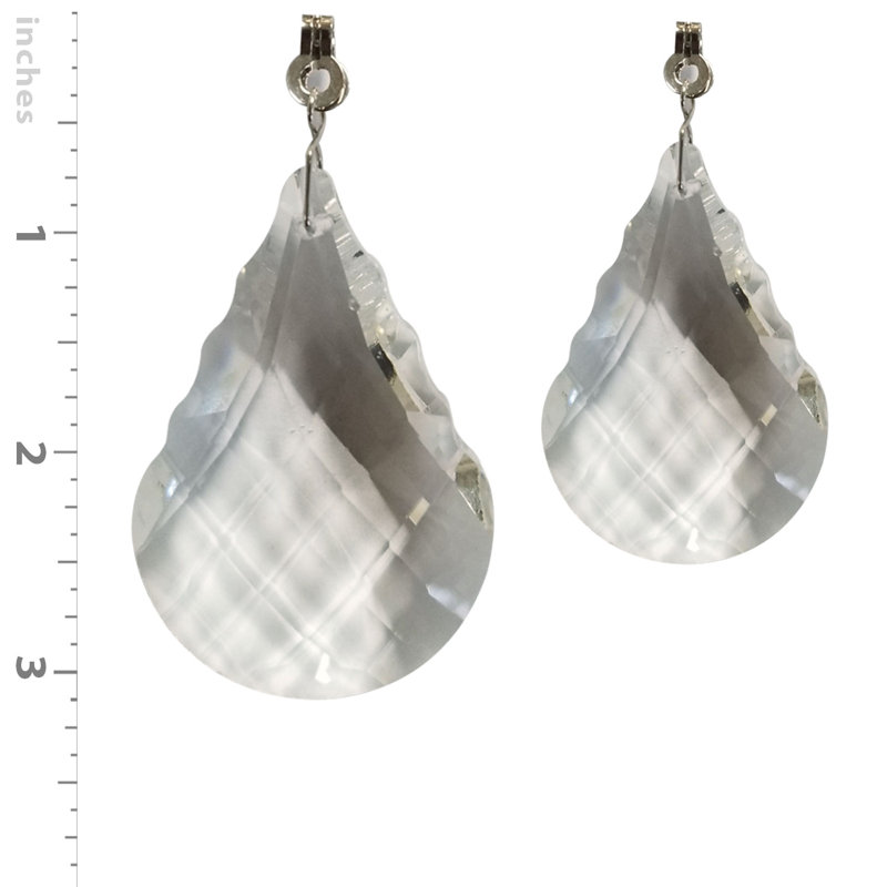 Chaînes de cristal à facettes en cristal facettes en forme de larmé, Laiton antique