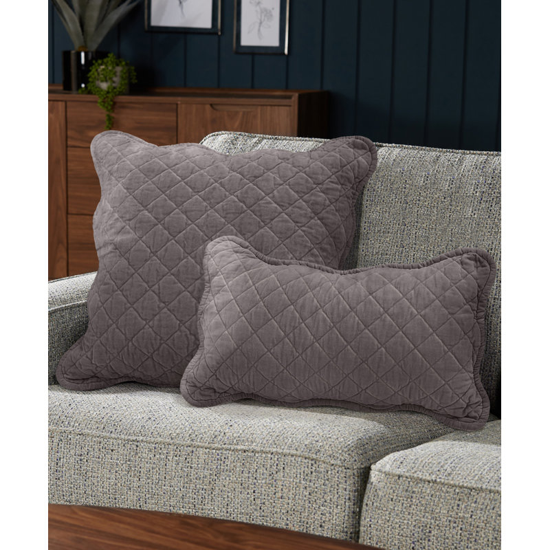 Mundo Geometric Rectangular Lumbar Cushion, Mink