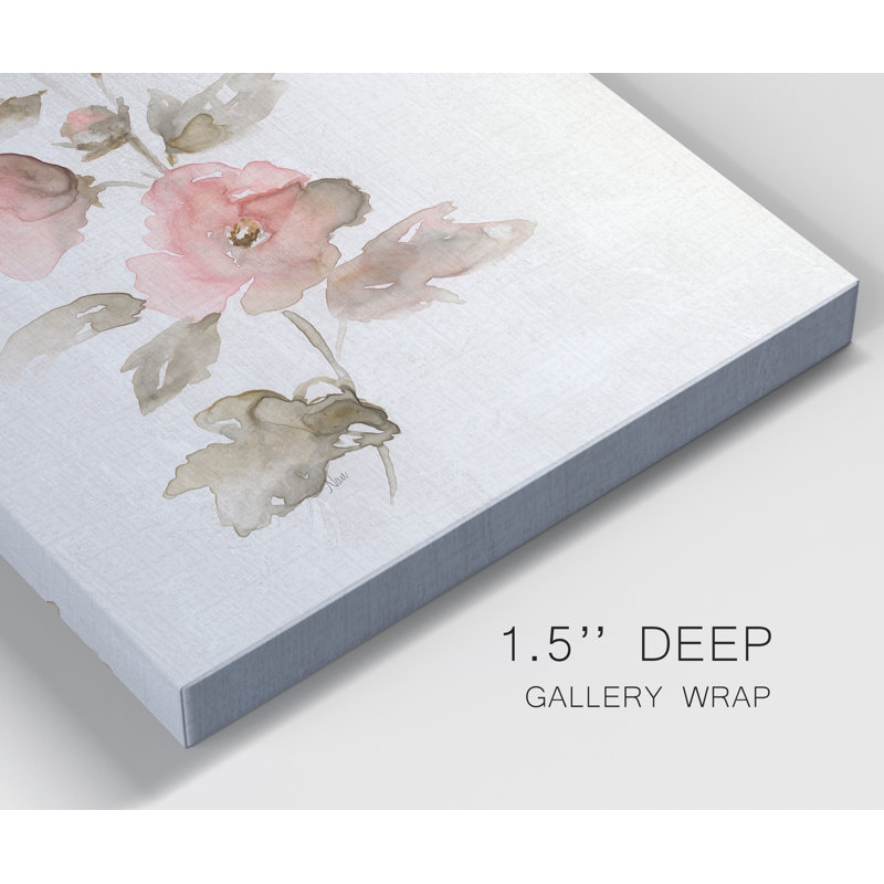 «Blush Sweetly I», ensemble de 2 reproductions d'art, Pas de tapis, H 40 po x l 60 po x P 1 po, Toile tendue