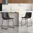 Evre Bar Stools Set of 2, PU Leather Counter Height Bar Stools,  Modern Barstools with Metal Legs and Footrest, Urban Armless Dining Chairs with Backrest for Kitchen Island-1061814482-1064943645