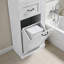 Grande armoire de rangement pour salle de bain avec tablettes réglables et panier à linge-244797247