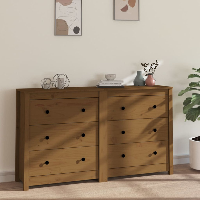 Kyarie 140cm Solid Wood Sideboard, Brown