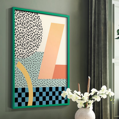 Modern Memphis IV Framed Print - Solid Wood