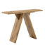 Console, table d'entrée étroite de 43,4 pouces de long avec base en forme de V, console de canapé rustique pour le couloir, le salon, le canapé derrière