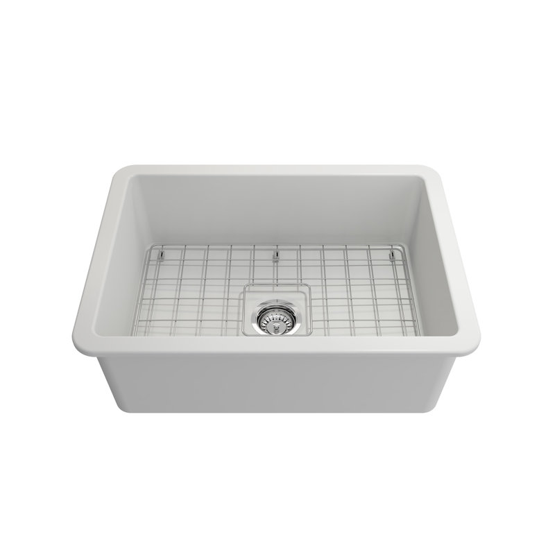 26.75'' L Kitchen Sink, Matte White