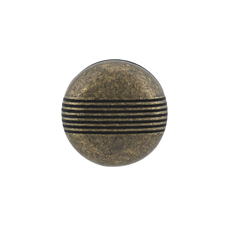 Expression 1 1/4" Diameter Mushroom Knob, Burnished Brass