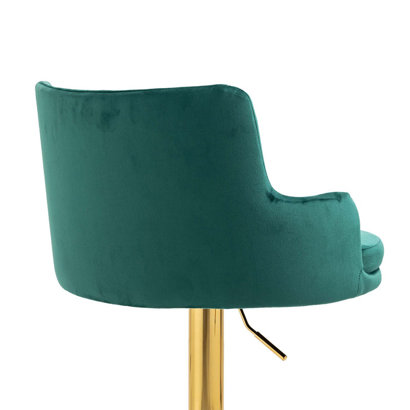 Tabouret pivotant à hauteur réglable, Émeraude