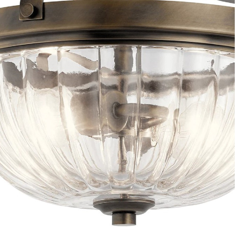 Plafonnier semi-encastré cylindrique à 2 lumières de 14 po Brogyn