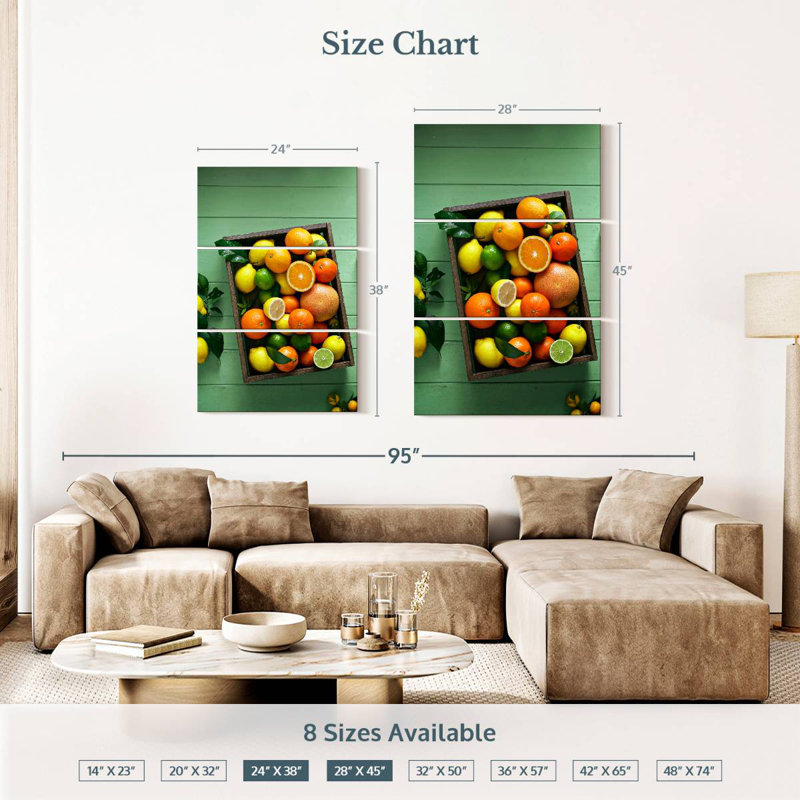 Yarlin Citrus Fruits Tray, 38" H x 24" W
