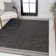 Alda Modern Minimalist Mingled Solid Black/Cream Indoor/Outdoor Rug