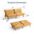  Torrence 71'' Upholstered Channel Tufted Corduroy Convertible Futon-1036097420
