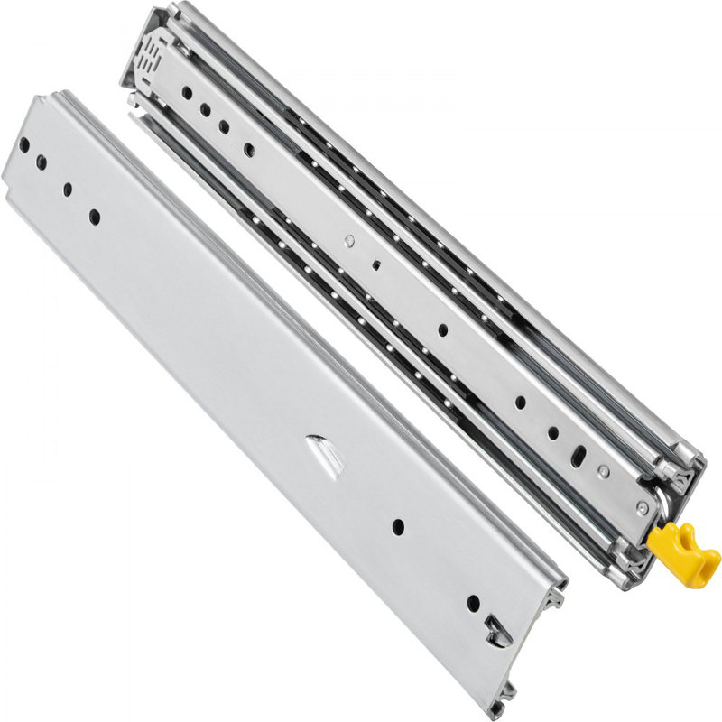Heavy Duty Drawer Slides 40" Length, Locking Drawer Slides 500lbs Load Capacity Long Full Extension Drawer Slide 1 Pair Side Mount Ball Bearing Drawer Glides Push to Open Drawer Runners Rail