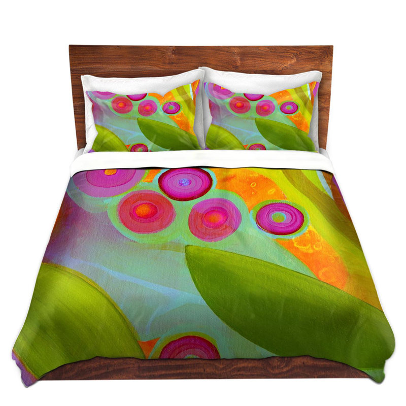  Ensemble de housse de couette China Carnella Jacaranda, Housse de couette pour grand lit et 2 taies décor