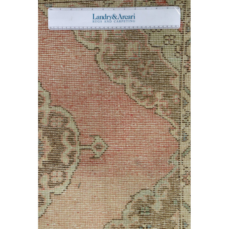 Tapis unique rose / taupe / vert 4 pi 9 po x 12 pi 10 po Sille