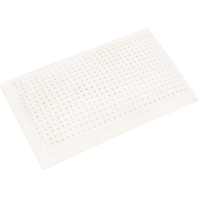 Organic Natural Foam Contour Cotton Cover for Sleeping Bed Neck Pain Relief Side Stomach Sleepers, Standard