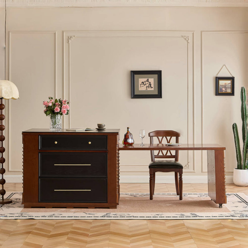 American Retro Solid Wood Dining Table