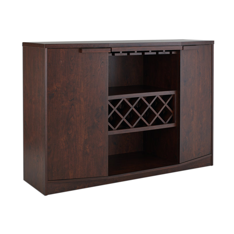 130 cm Wine Bar Cabinet, Walnut