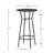 3 Bar Table And Chairs Set For Dining Room Industrial Counter Height Bar Chairs With Metal Back, Fabric Seat