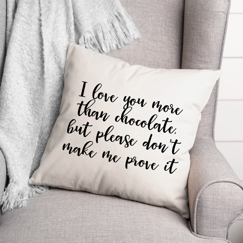 Black And White Typography Collection Square Pillow Cover & Insert