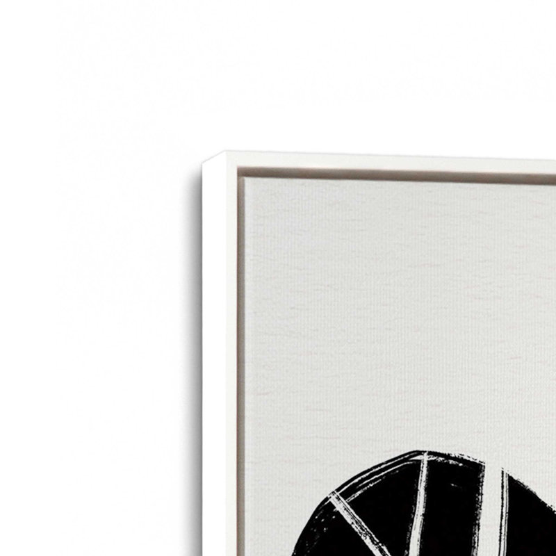 «Black and White Botanicals IV», reproduction sur toile avec cadre, H 48,75 po x l 32,75 po, Blanc opaque