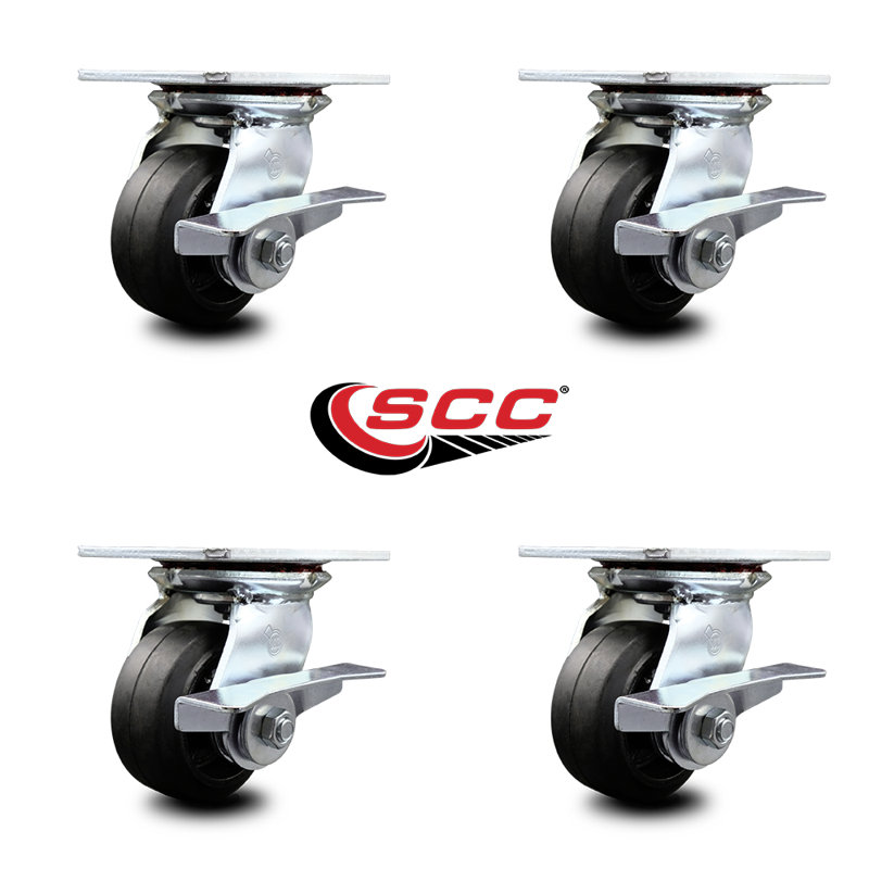Rubber on Steel Caster