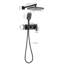 Système de douche mural avec douche à main et robinet à une poignée Ensemble de garniture de douche en laiton haute pression moderne avec valve brute-121413202