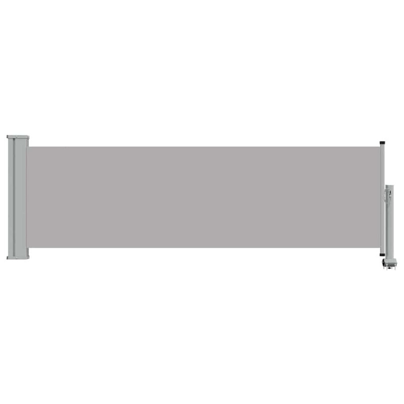 vidaXL Patio Retractable Side Awning 31.5"x118.1" Gray, Gray, 31.5" H x 118.1" W