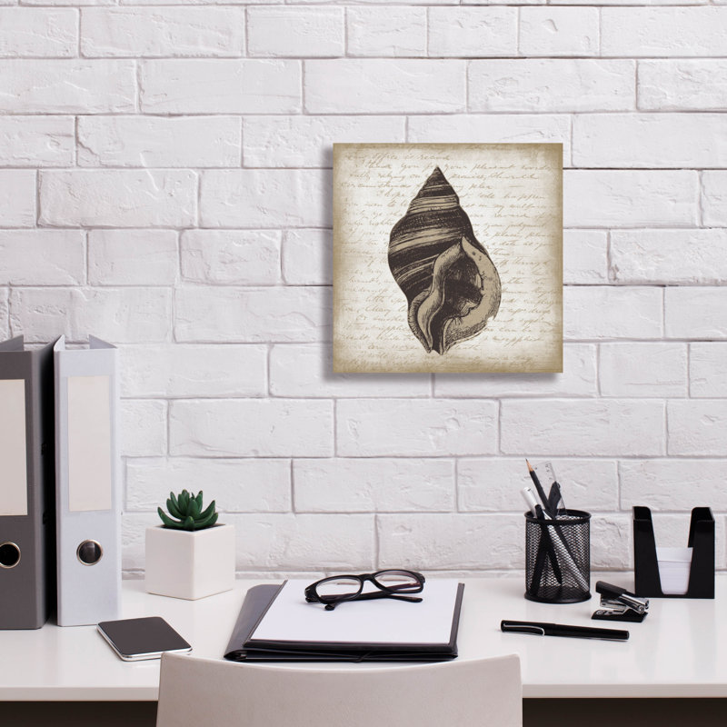 «Shell 2» par Erin Clark, art mural sur toile, H 12 po x l 12 po x P 0,75 po