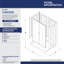 Visions 60" W x 32" D x 76.75" H Frameless Shower Door with Base Included-12811523-12811526