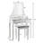 Vanity Dressing Table Set with 10 Dimmable Bulbs and Cushioned Stool
