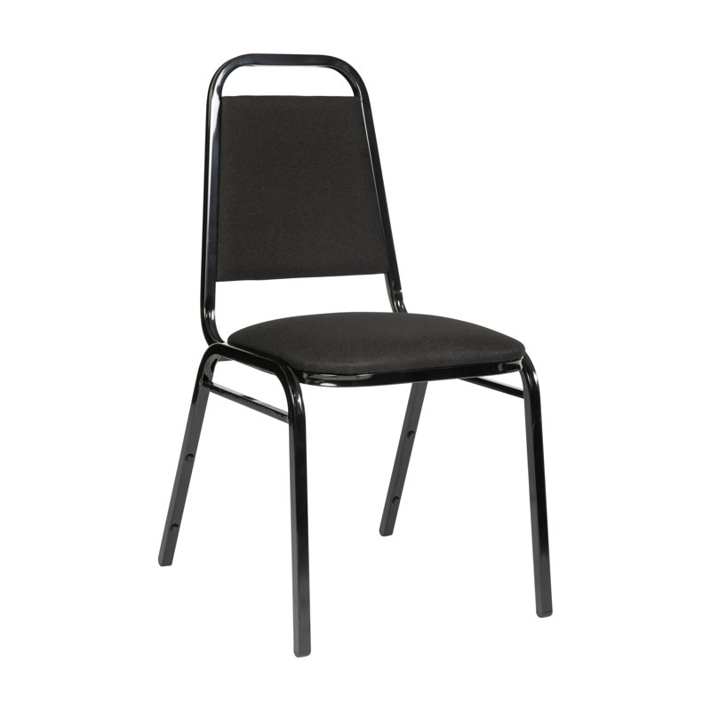 Chaise de banquet empilable à dossier trapézoïdal Jdan, Noir, Noir, 1