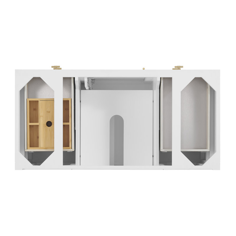 Myrrin 48'' W Single Bathroom Vanity Base, White