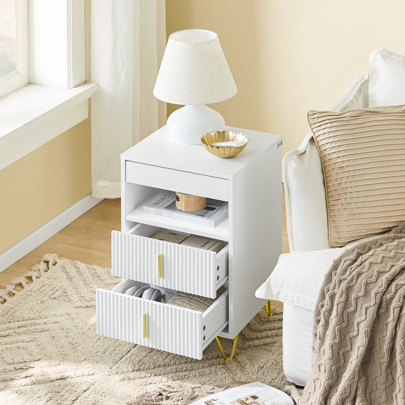 20cm W Manufactured Wood Bedside Table